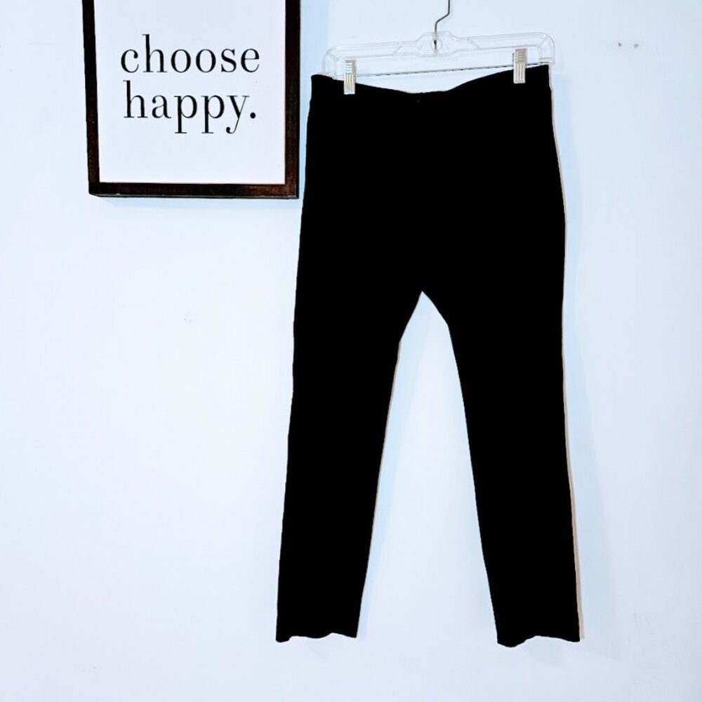 Eileen Fisher Black Ponte Traveler Pants Washable Made in USA Size S EUC